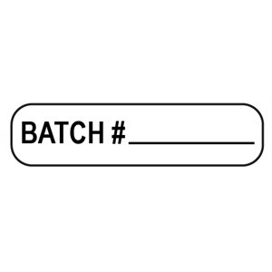 Label: Batch # ___