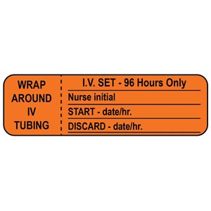Label: Wrap Around I.V. Tubing...