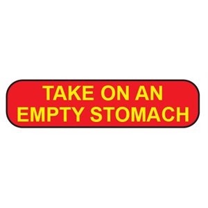 Label: Take On An Empty Stomach