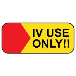 Label: IV use only!