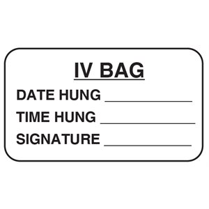 Label: IV Bag...