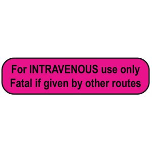 Label: For INTRAVENOUS use only, Fatal if given by other routes