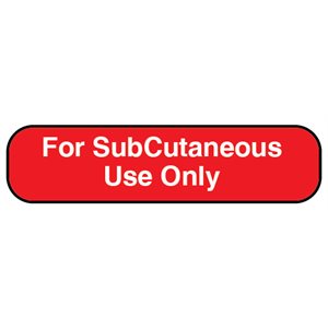 Label: For SubCutaneous Use Only