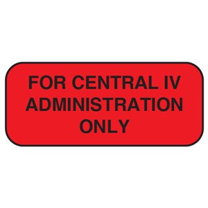 Label: For Central IV Administration Only