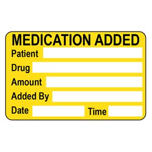 Label: Medication Added...