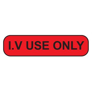 Label: I.V. use only