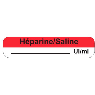 Label: Heparine / Saline