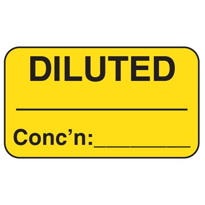 Label: Diluted ___ Conc'n:___