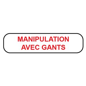 Label: Manipulation Avec Gants