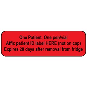 Label: One Patient, One Pen / Vial...