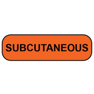 Label: Subcutaneous