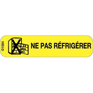 French Label: "Do not Refrigerate"