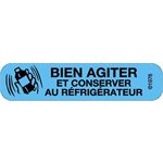 French Label: "Shake well-keep in Refrigerator"