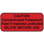 Label: "CAUTION - Concentrated Potassium Fatal if injected undiluted..."