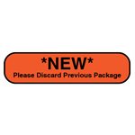 Label: "*NEW* Please Discard Previous Package"