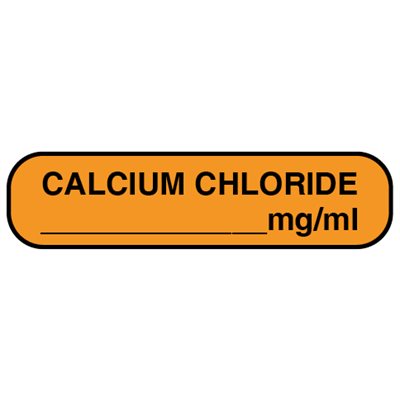 Label: "CALCIUM CHLORIDE mg / ml"