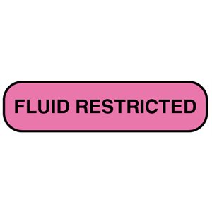 Label: "FLUID RESTRICTED"