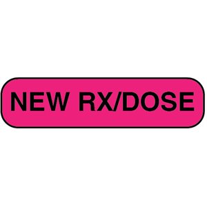 Label: "NEW RX / DOSE" 