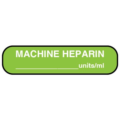 Label: "MACHINE HEPARIN" 