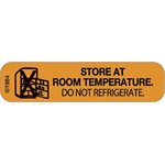Label "Store at Room Temperature Do Not Refrigerate"