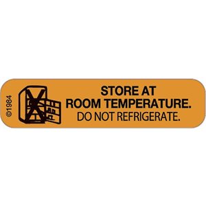 Label "Store at Room Temperature Do Not Refrigerate"