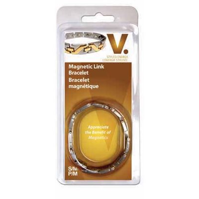 Magnetic Two-Tone Link Bracelet, L / XL