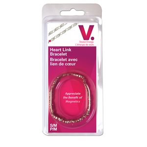 Magnetic Heart Link Bracelet, S / M