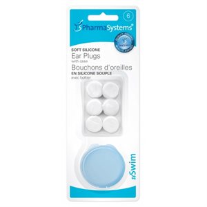 White Silicone Ear Plugs, 3 Pairs