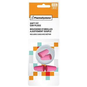 Tapered Foam Pink Ear plugs, 2 Pairs