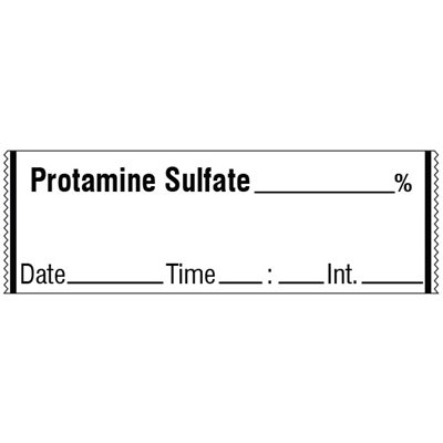 Labeling Tape: Protamine Sulfate 