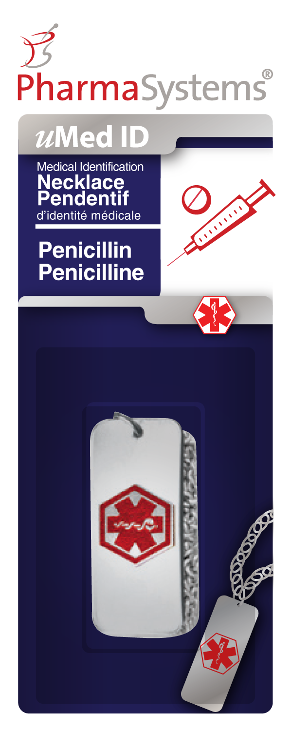 Medical ID Necklace, Penicillin